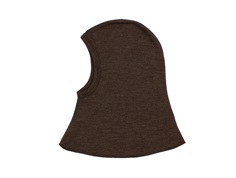 Joha dark brown balaclava elephant hat merino wool